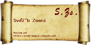 Sváb Zseni névjegykártya